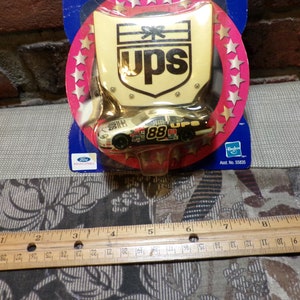 Vintage 2001 Nascar Winner Circle UPS #88 Dale Jarrett Race hood yellow, Rare race car hood, Morethebuckles, NOS Nascar