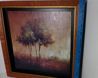 ガジュマルの木　油絵　モルタルと木材の額 松井茂樹 『南フランスの町（カニュ）』 油彩画 - 北海道画廊