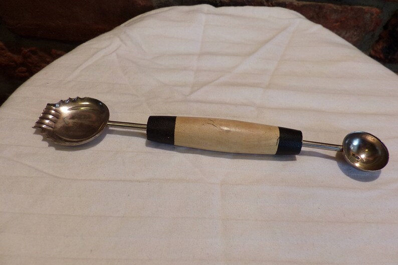 Vintage Melon Baller and Butter Curler 1970s wood handle Etsy
