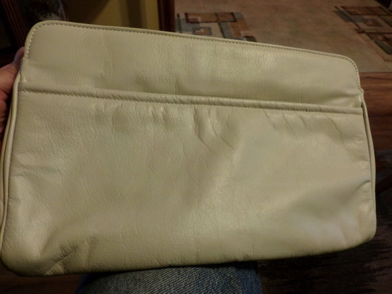 Vintage Leather clutch purse, TJW by Mervyns leat… - image 1