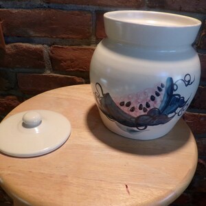 Vintage Ceramic Canister, Marshall Pottery Canister, Vintage Marshall Canister, Vintage Ellis Pottery, Hand painted pottery, Morethebuckles