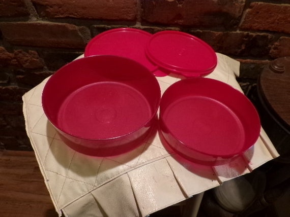Tupperware 4322A Potato Keeper Sheer and Red Large 4322A 