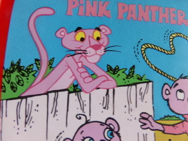 1984 Pink Panther and Sons Lunch Box 1980s Lunchbox Red Etsy