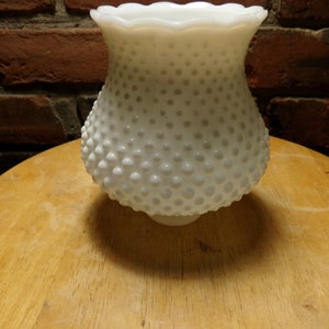 Milk Glass Hobnail Globe, Vintage Hobnail Globe/shade, White Milk Glass Shade, Replacement Globe White Lampshade,  Globe, Morethebuckles