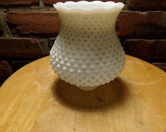 Globo in vetro opalino Hobnail, Globo/paralume vintage Hobnail, Paralume in vetro opalino bianco, Paralume bianco sostitutivo, Globo, Morethebuckles