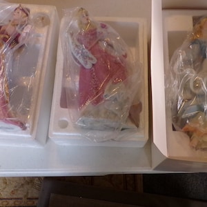 Vintage Lenox Cinderella collection Porcelain dolls, dreaming of  ball, 1990 Lenox, Nos Cinderella Boxed with papers, Fairy Morethebuckles