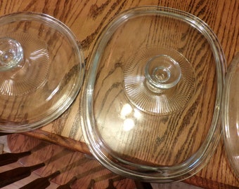 Pyrex Replacement Corning ware Lid, Pyrex glass replacement lids, clear glass casserole lids, corning ware glass lid, lid, Morethebuckles