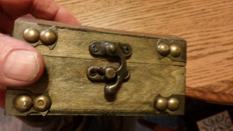 Retro Wooden Pirate Treasure Chest Box, Vintage Small Wood Treasure ...