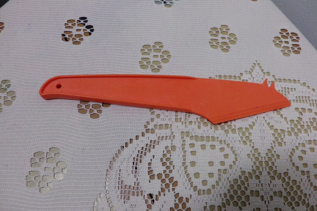 Vintage Tupperware 1223 Harvest Orange Cheese Slicer Knife Utensil ...