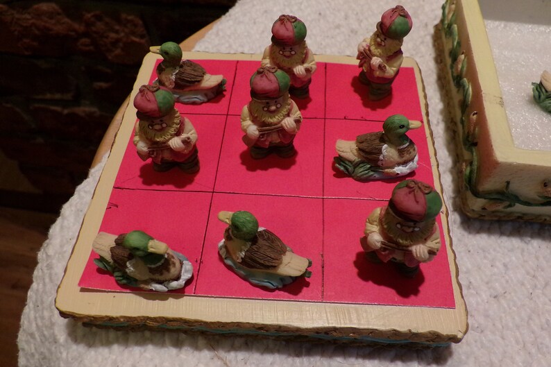 Vintage Duck Hunting Tic Tac Toe in a Box Hunter and Duck Etsy