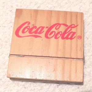 Rare vintage Coca Cola wood chip/paper clip, wood Coca Cola Clip, Coca Cola clothes pin, Collectible Coca Cola, Morethebuckles, RARE Coke