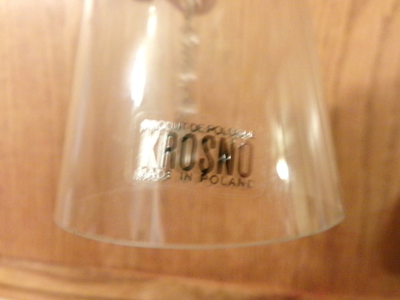 Crystal Bell Krosno Poland Bell Glass Bell Vintage Glass Etsy