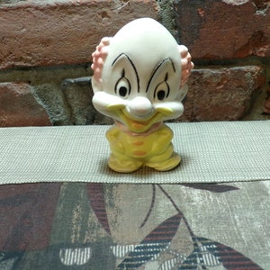 Baby Joy Clown Squeaky Toy, RARE Clown Squeak Toy Hong Kong, 1970’s Clown 4” working squeak toy, Morethebuckles