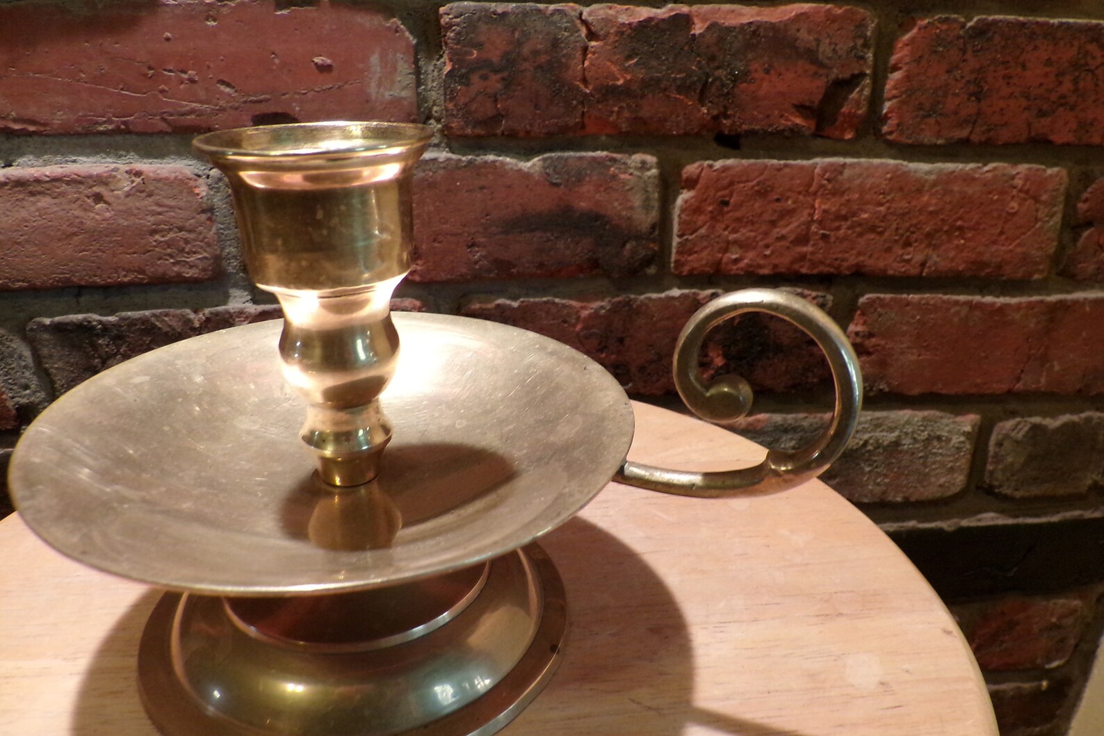 Vintage Large Brass Chamber Candle Holder Rare Candlestick Etsy