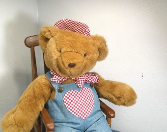 Sedia a dondolo animata vintage del 1993 con l'orsetto di peluche "Santa's Best", funzionante, rara, per Natale.