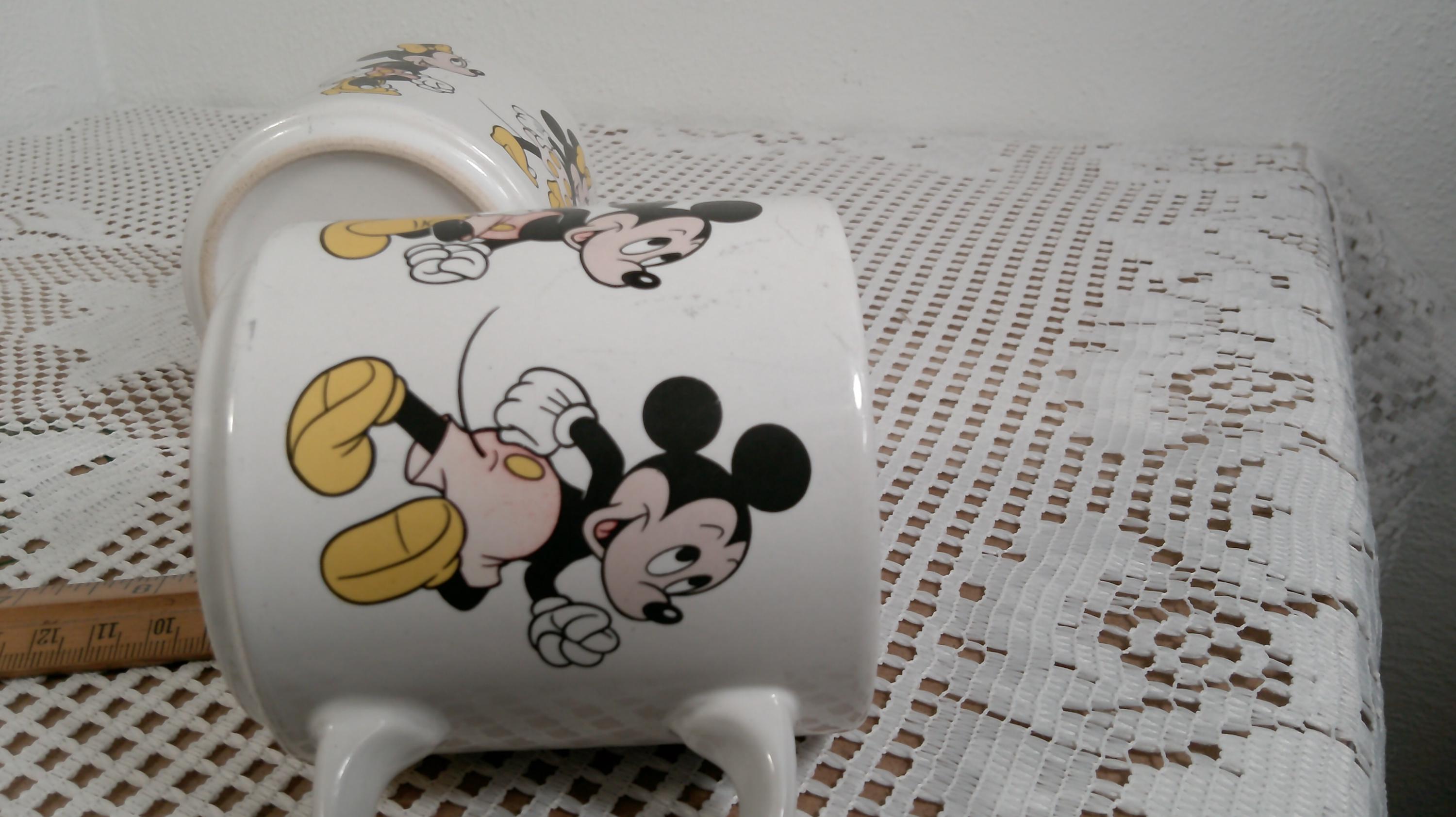 ヴィンテージディズニーミッキー＆ミニーコーヒーマグ、1990年代