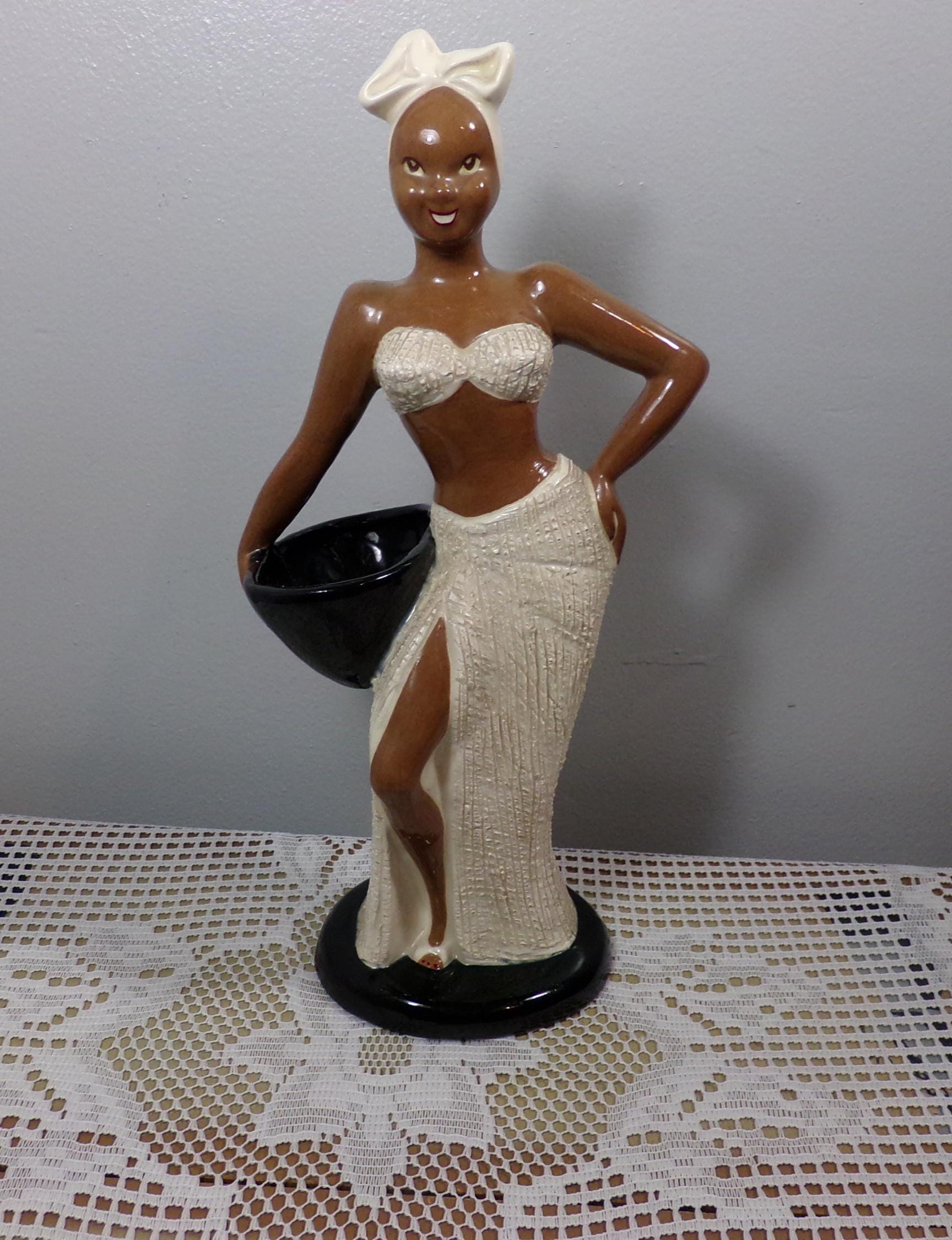 RARE Vintage Josephine Baker Statue Planter Hedi Schoop 13.4 Inch