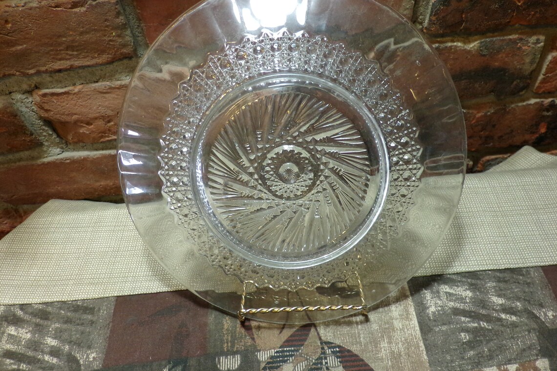 Vintage Mckee Prescut Glass Bowl, Aztec Pinwheel Design - Etsy