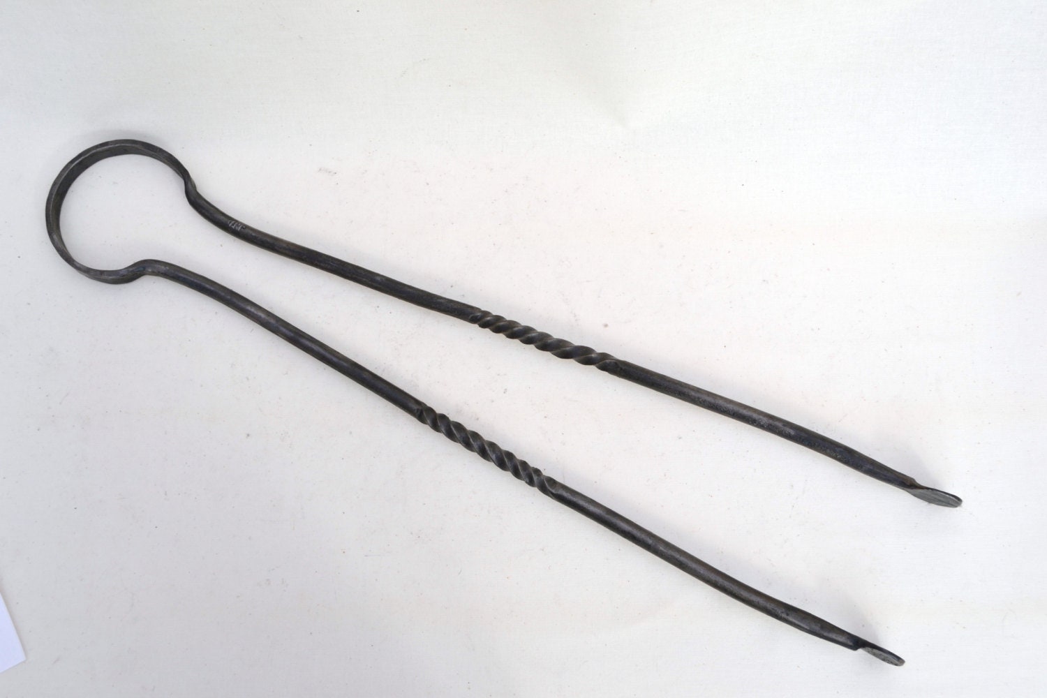 A Hand Forged, Wrought Iron, Set of Spring Tongs - 55cm Long - Etsy UK