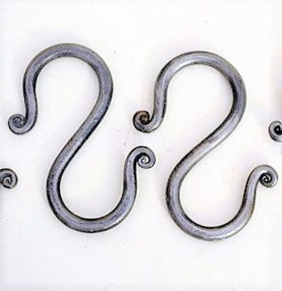 Hand Forged, Wrought Iron 'S' Hooks 
