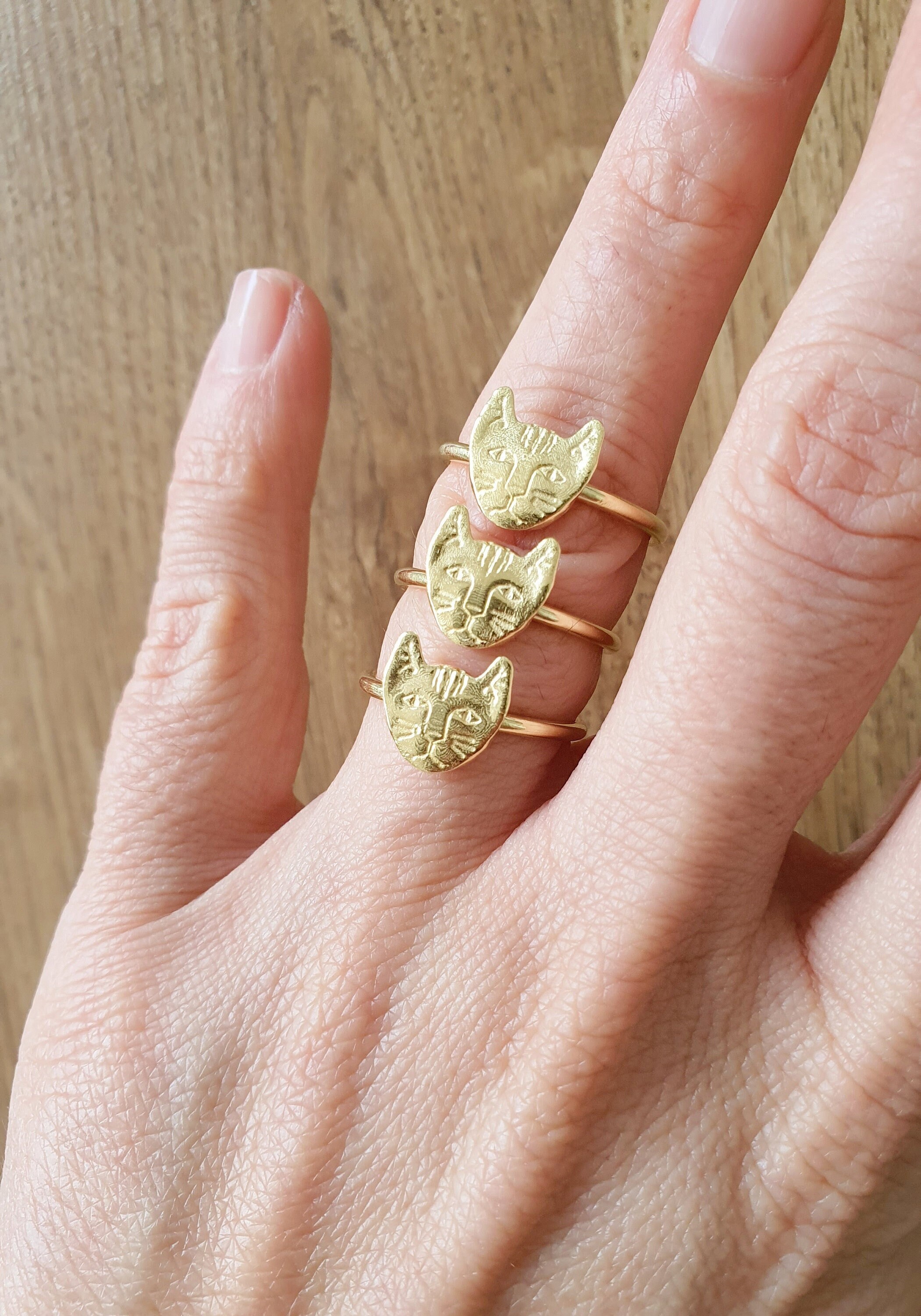 Bague chat en argent sterling bague pour amoureux des chats bague Crazy Cat Lady bagues animaux Etsy France