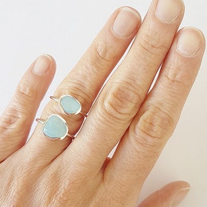 Rose Gold Vermeil Aquamarine Ring Raw Aquamarine Gemstone March Birthstone Pisces & Aries Stacking Ring Bohemian BohoDainty image 5