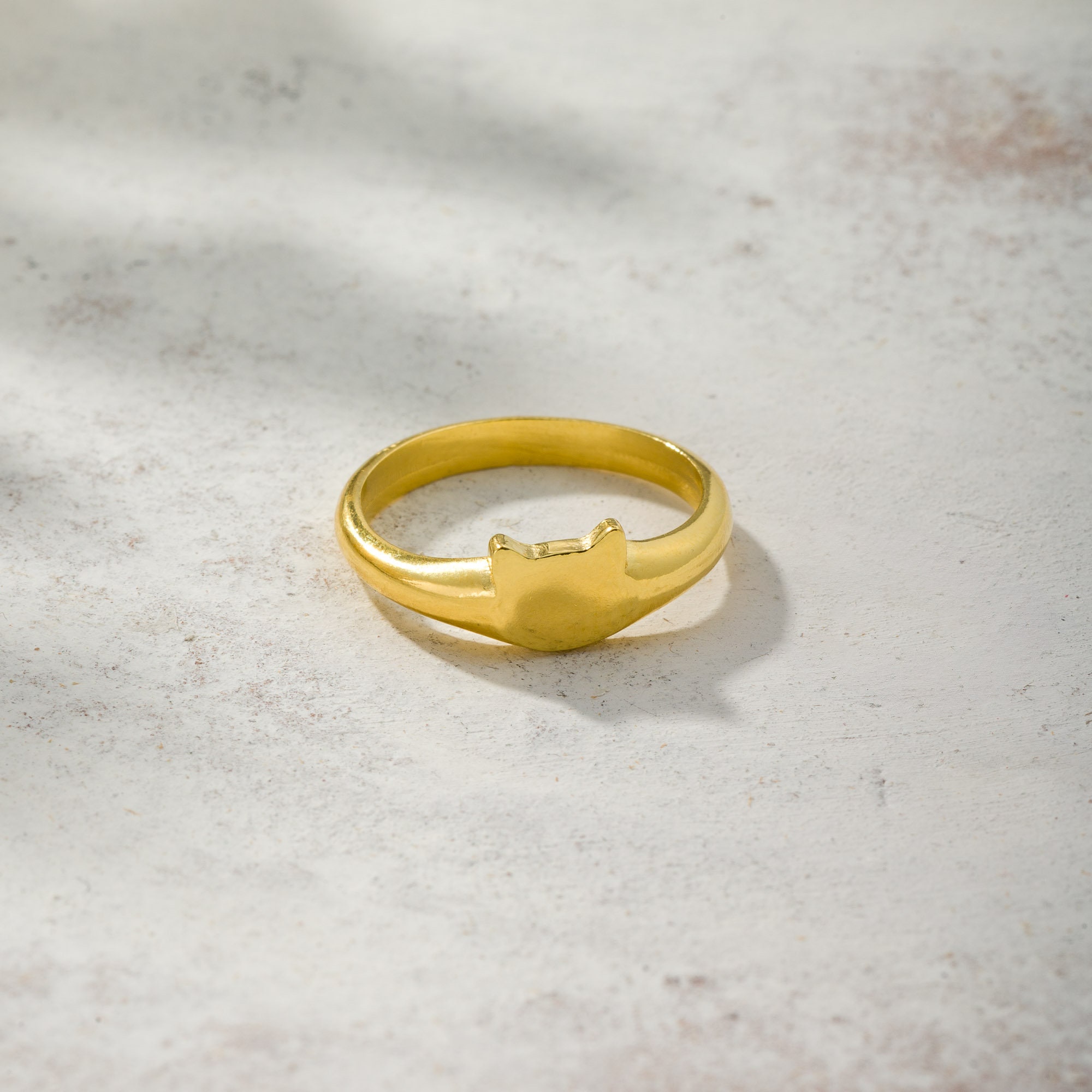 Cat Fever Rings Sterling Silver Cat Signet Ring, Cat Lover Ring, Crazy Cat Lady Ring ...