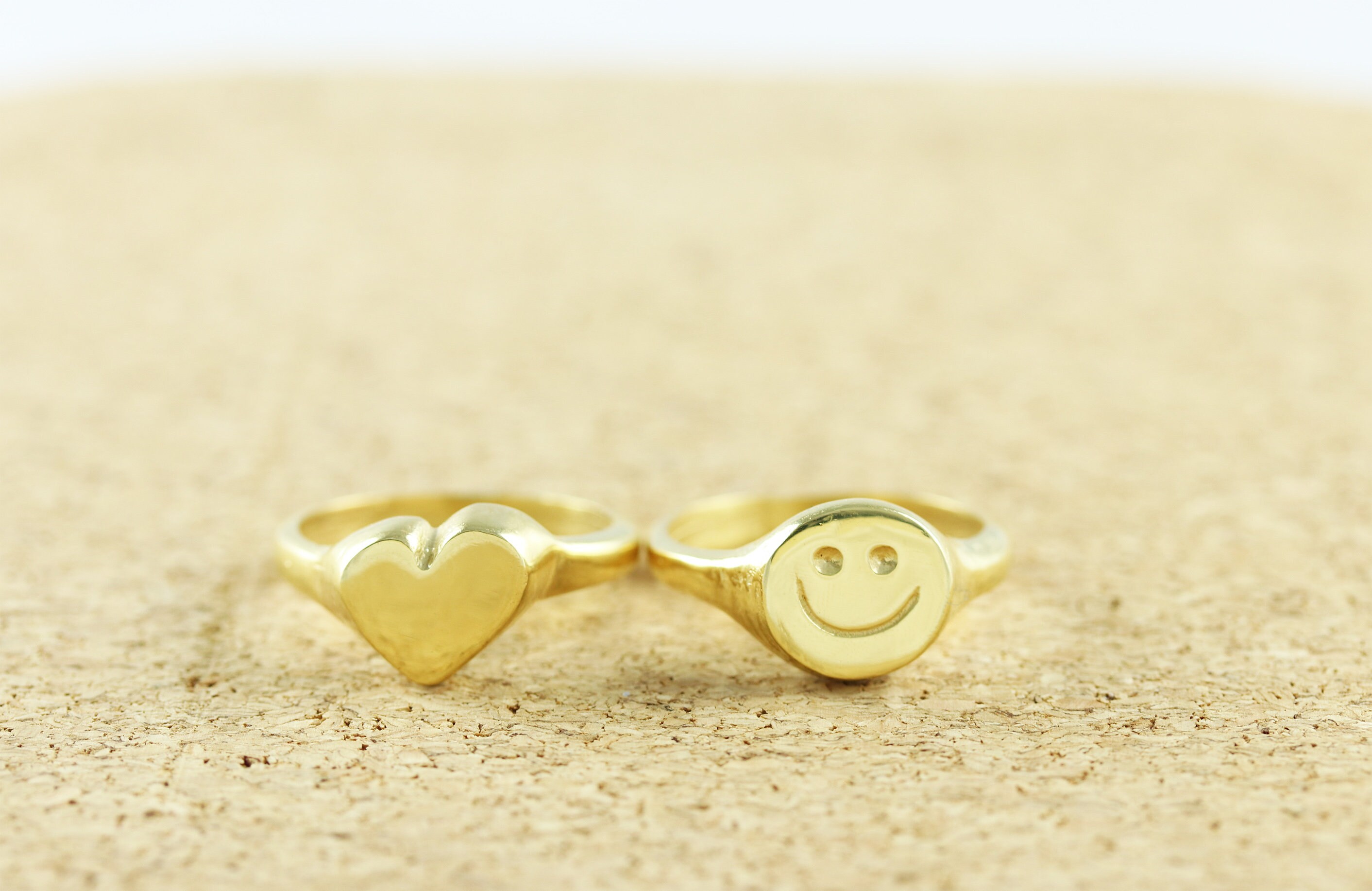 Silver Smiley Signet Ring |happy Face Ring | Friensdhip Ring