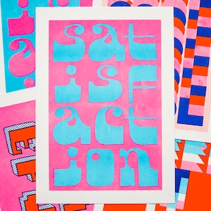 Satisfaction Risograph print A4 image 1