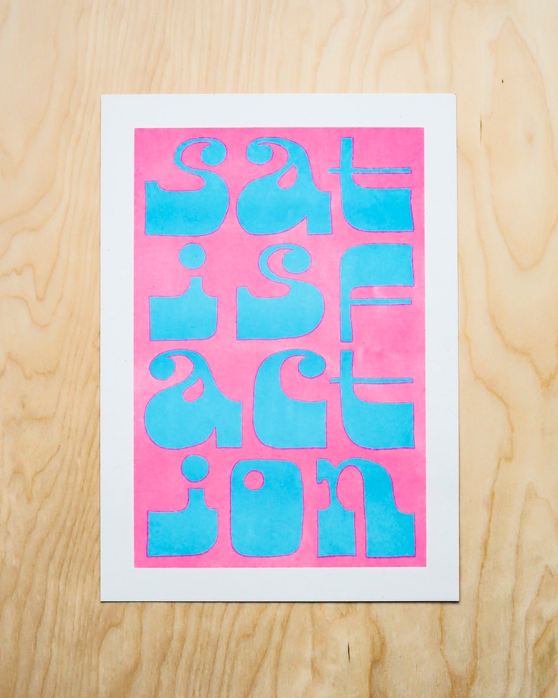 Satisfaction Risograph print A4 image 4