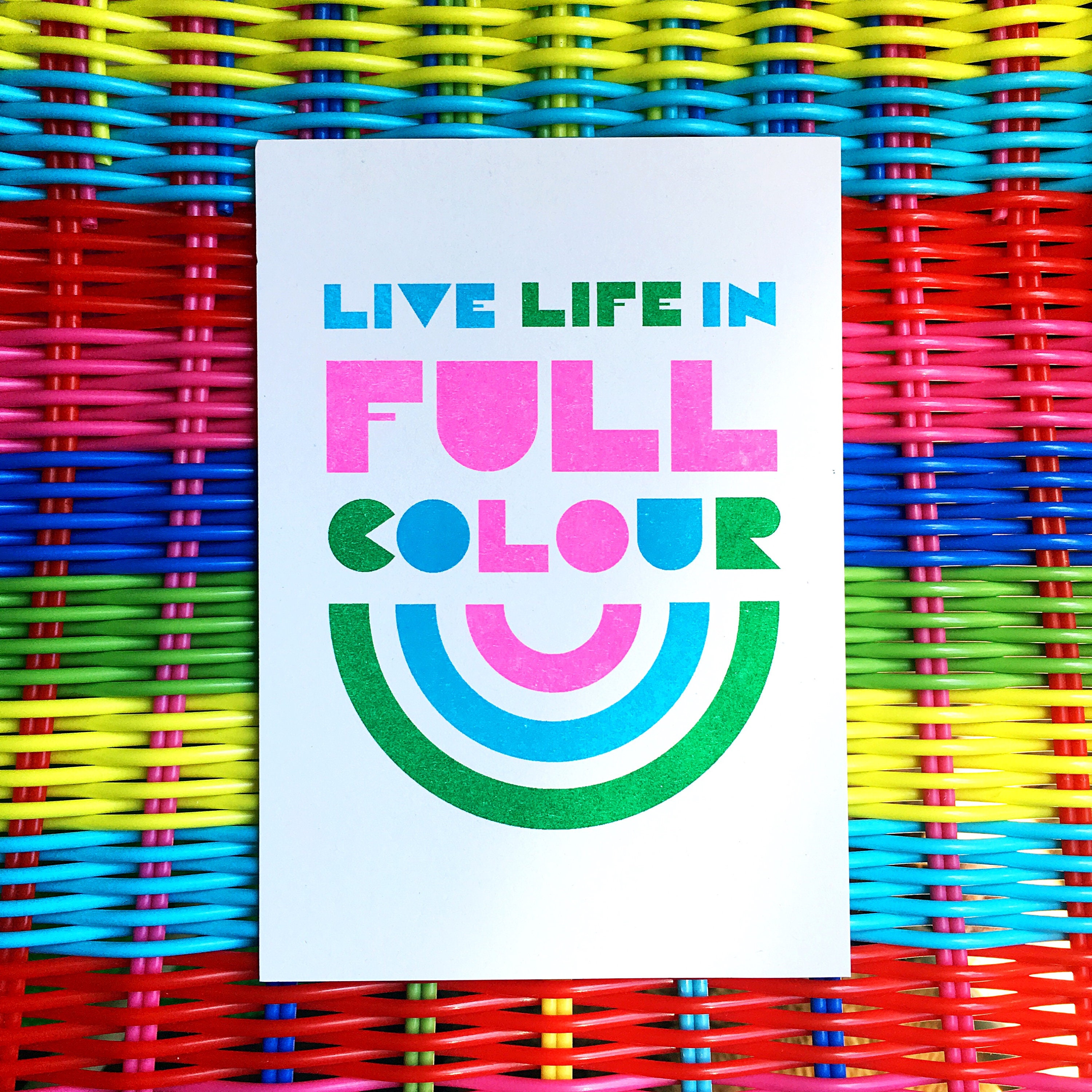 Life Drawing Risograph Art & Collectibles Typograpic Risograph print Live life in full colour ...