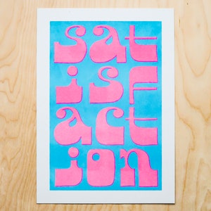 Satisfaction Risograph print A4 image 2