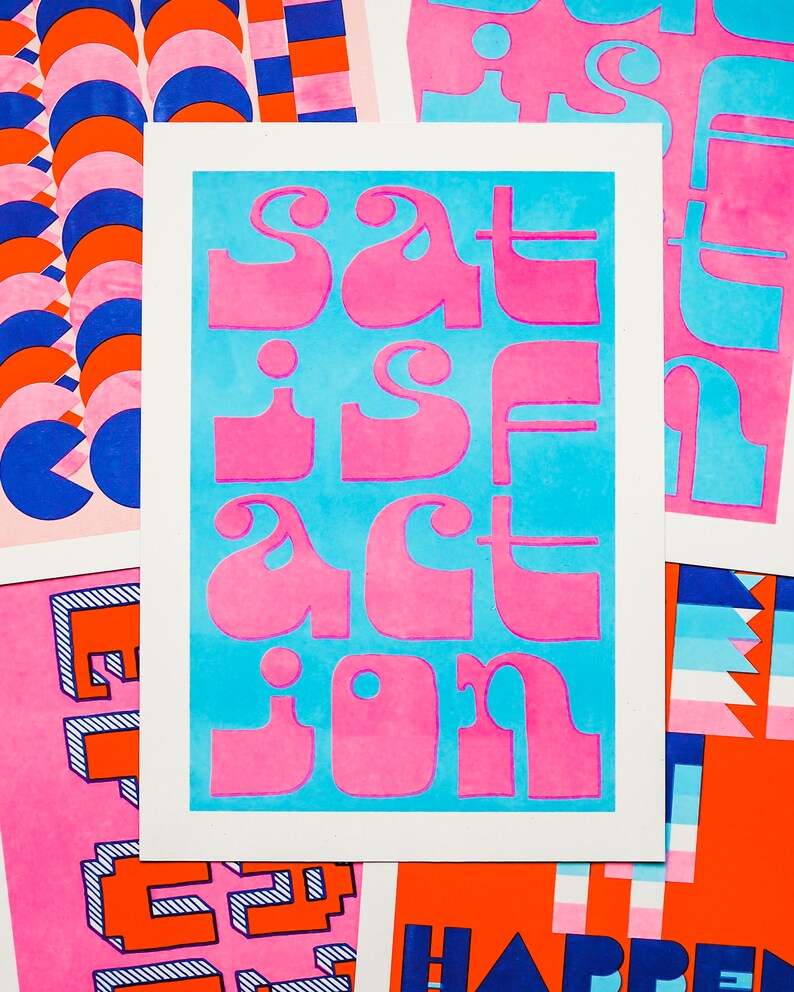 Satisfaction Risograph print A4 image 3