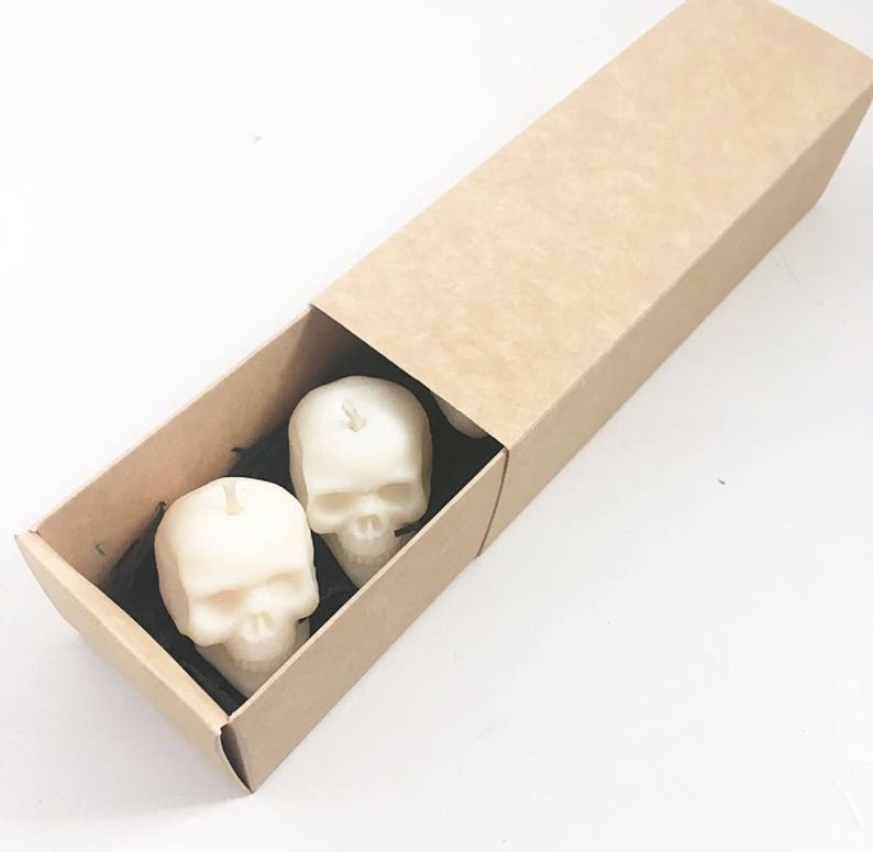 Mini Skull Tealight Candle Gift Box / Skull candles / Wax Etsy