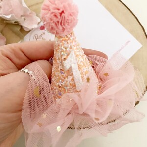 Mini Birthday Party Hat - Birthday Party Crown - First birthday, second birthday etc - cake smash prop - photo prop