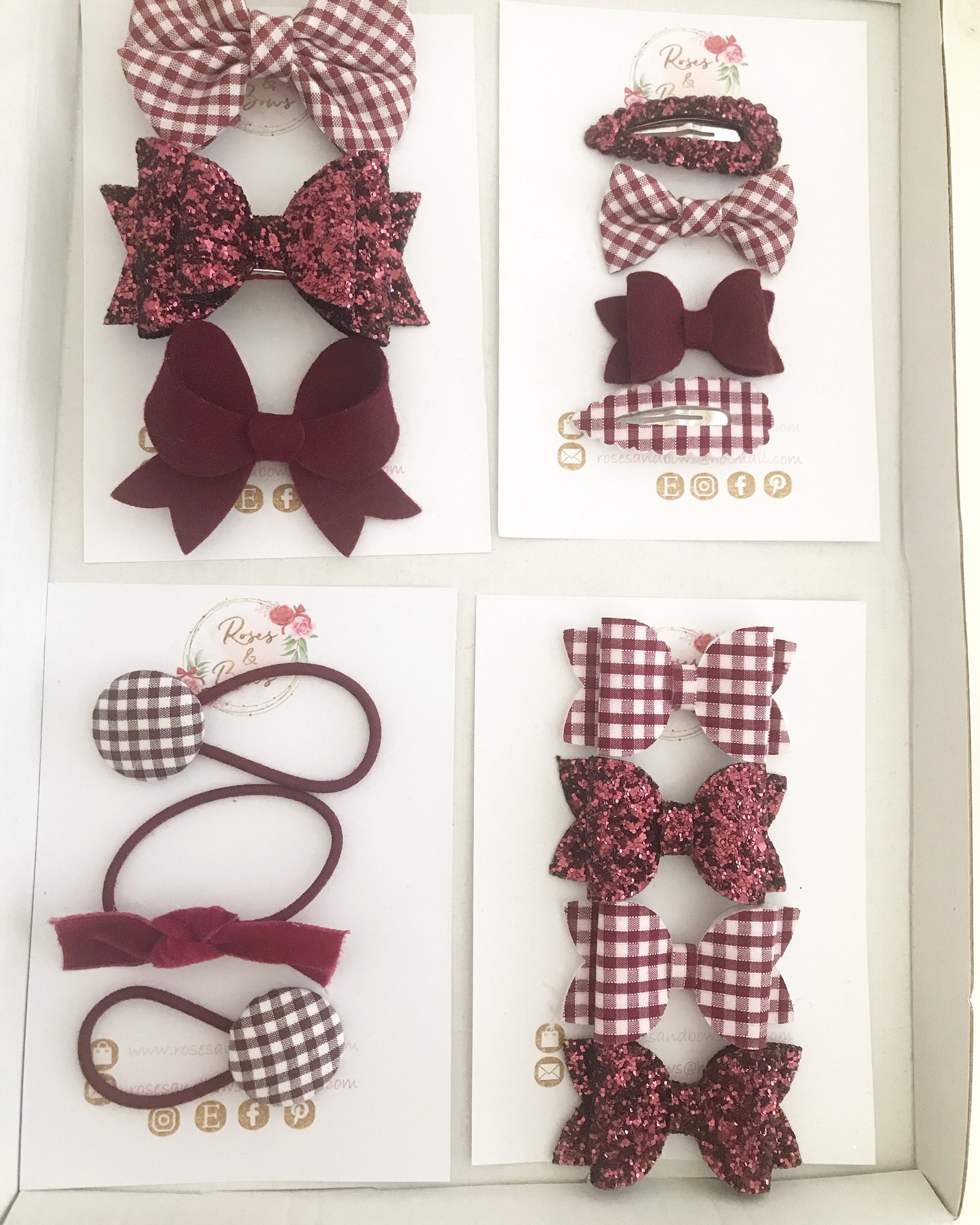 Burgundy School Set Burgundy Hair Bows Burgundy Glitter Bows Back burgundy-school-set-burgundy-hair-bows-burgundy-glitter-bows-back