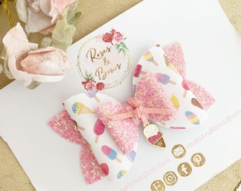 Ice Lolly Hair Bow Headband - Ice Cream Bow Headband- Popsicle Hair Bow - Baby Headband - Baby Hairband - Girls Hair Clip