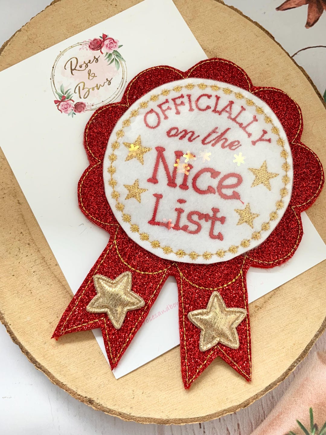Nice List Ribbon Christmas Nice List Badge - Santa’s Nice List - Christmas Eve Box ...