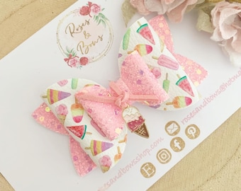 Ice Lolly Hair Bow Headband - Ice Cream Bow Headband- Popsicle Hair Bow - Baby Headband - Baby Hairband - Girls Hair Clip