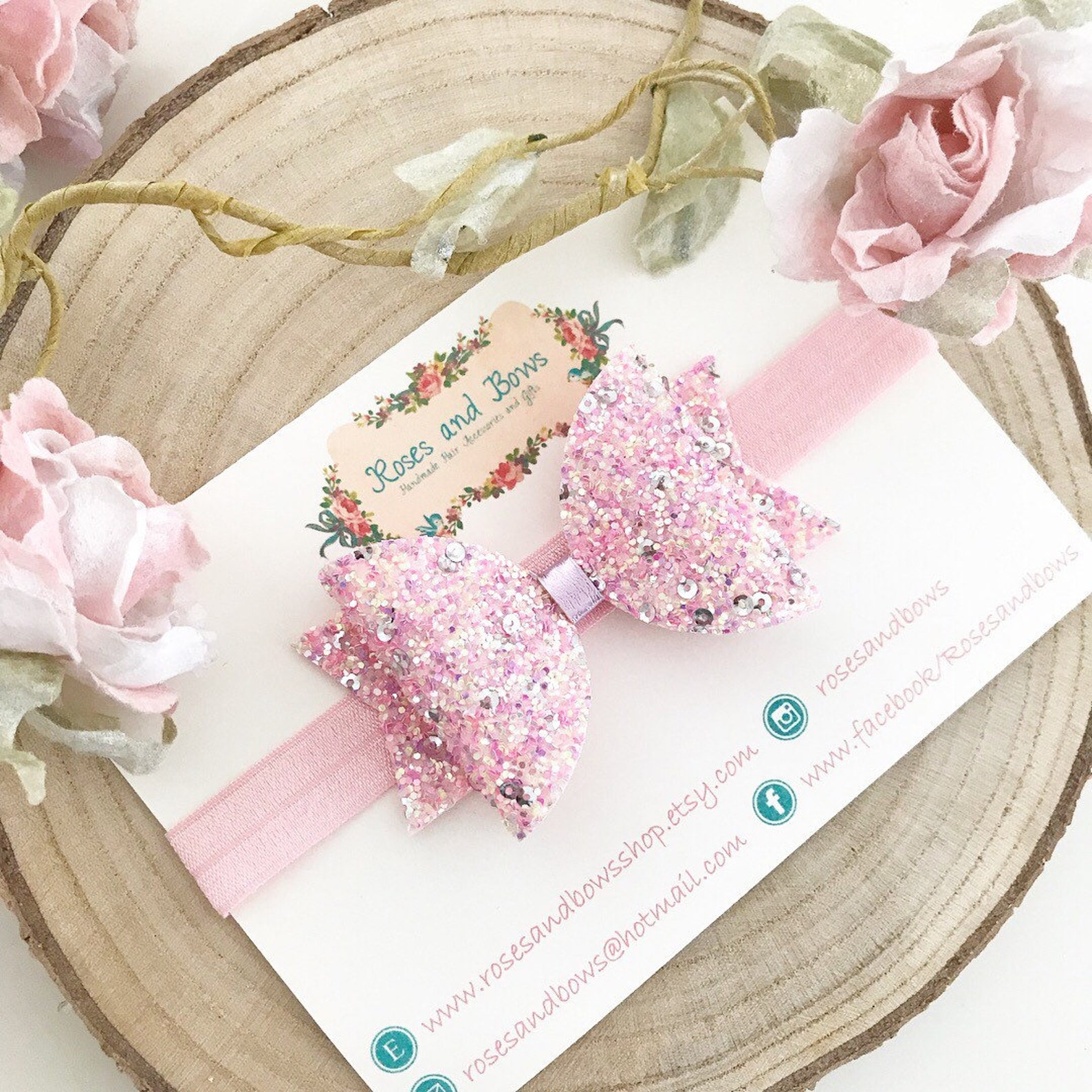 Sequin Glitter Hair Bow Glitter Bow Headband Bow Clip Etsy