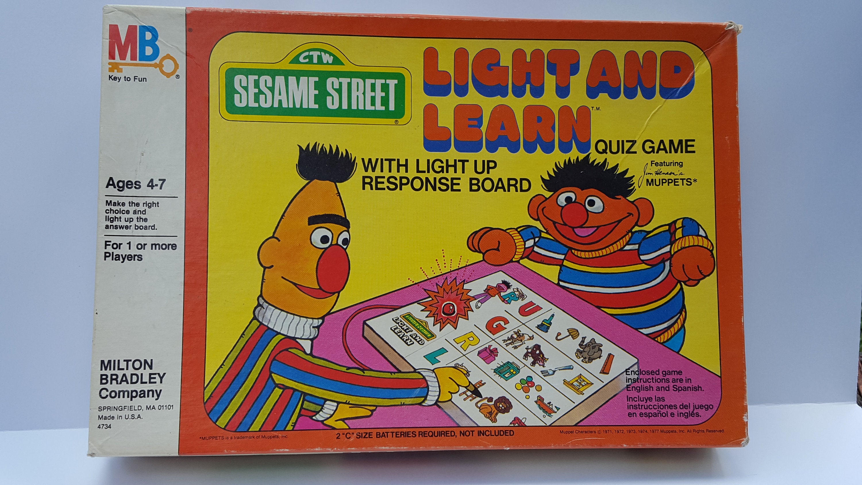 Vintage Milton Bradley Sesame Street Light and Learn Quiz Game Etsy