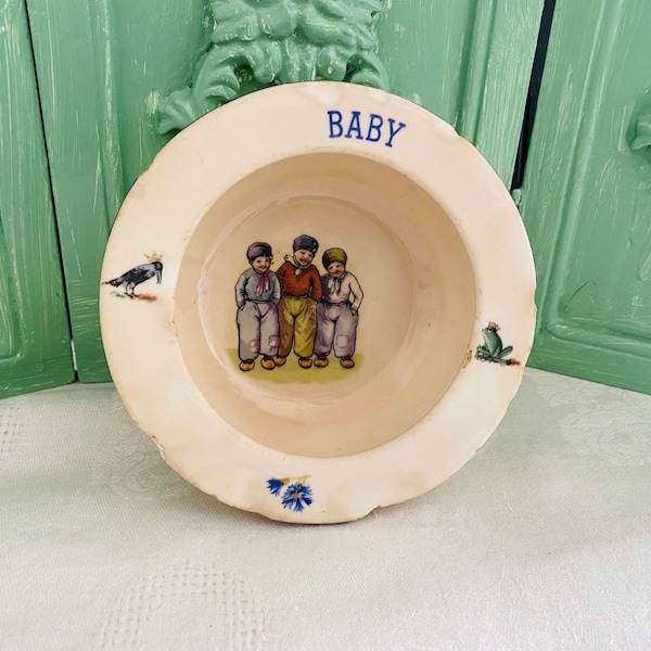 Antique Child's Ceramic  Bowl 1900s