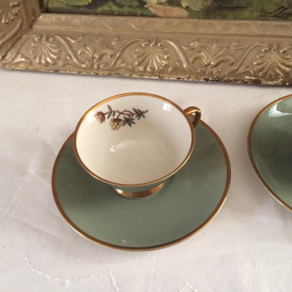 Drinkware Kitchen & Dining Two Vintage Flintridge Avalon Sage Green Tea