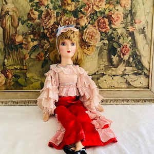 BIG DISCOUNT*** Exquisite 1920s French Style Composition Boudoir Doll
