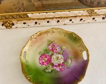 Vintage Floral Decorative Plate