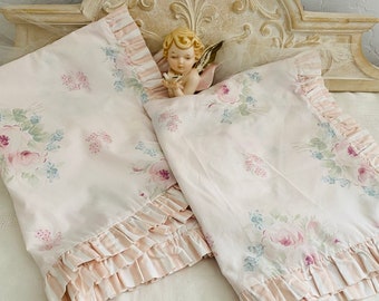 Vintage Simply Shabby Chic Pillow Shams Set of 2 by Rachel Ashwell