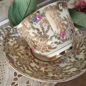 Vintage Colclough China Tea Cup & Saucer from England Romantic Bone China
