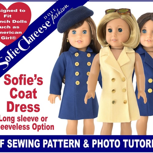 18 Inch Doll Clothes Pattern-bell Sleeve Dress & Top-digital - Etsy