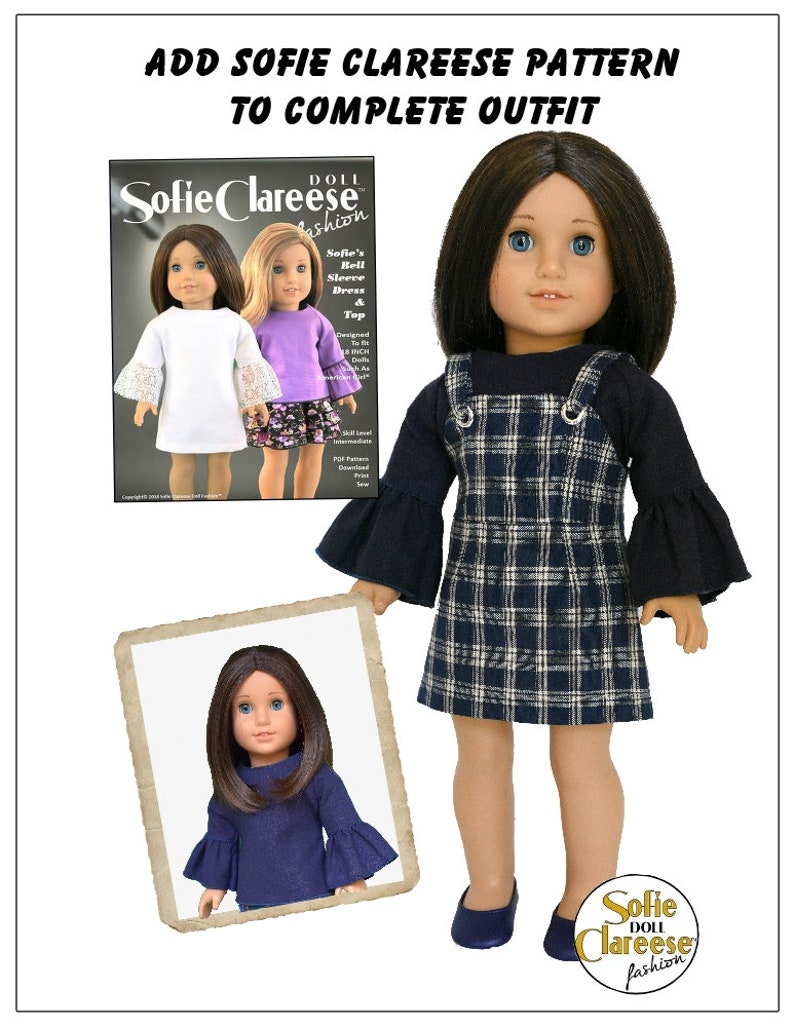 18 inch Doll Clothes PatternGrommet Buckle Jumper Digital Etsy