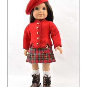 18 Inch Doll Clothes Pattern-sofie's Irish Kilt Skirt-digital PDF ...